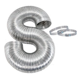 Eastman 69028 4 in. x 8 ft. ArmorFlex Semi-Rigid Aluminum Dryer Duct with Clamps