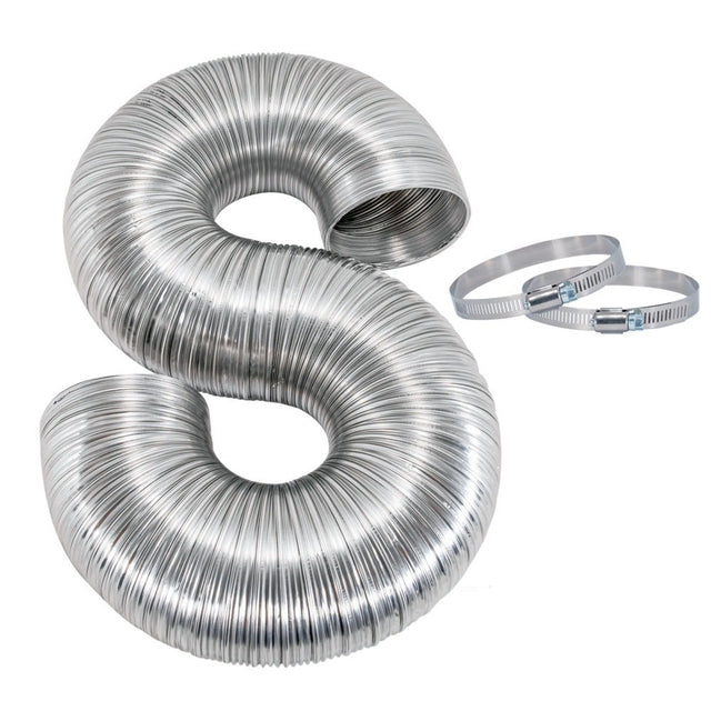 Eastman 69028 4 in. x 8 ft. ArmorFlex Semi-Rigid Aluminum Dryer Duct with Clamps
