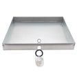 Eastman 69050 30 in. x 30 in. Square Galvanized Water Heater Drain Pan with PVC Fitting