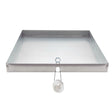 Eastman 69052 24 in. x 24 in. Square Galvanized Water Heater Drain Pan with 1 in. PVC Fitting