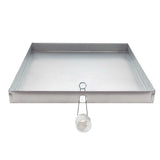 Eastman 69052 24 in. x 24 in. Square Galvanized Water Heater Drain Pan with 1 in. PVC Fitting