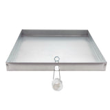Eastman 69052 24 in. x 24 in. Square Galvanized Water Heater Drain Pan with 1 in. PVC Fitting