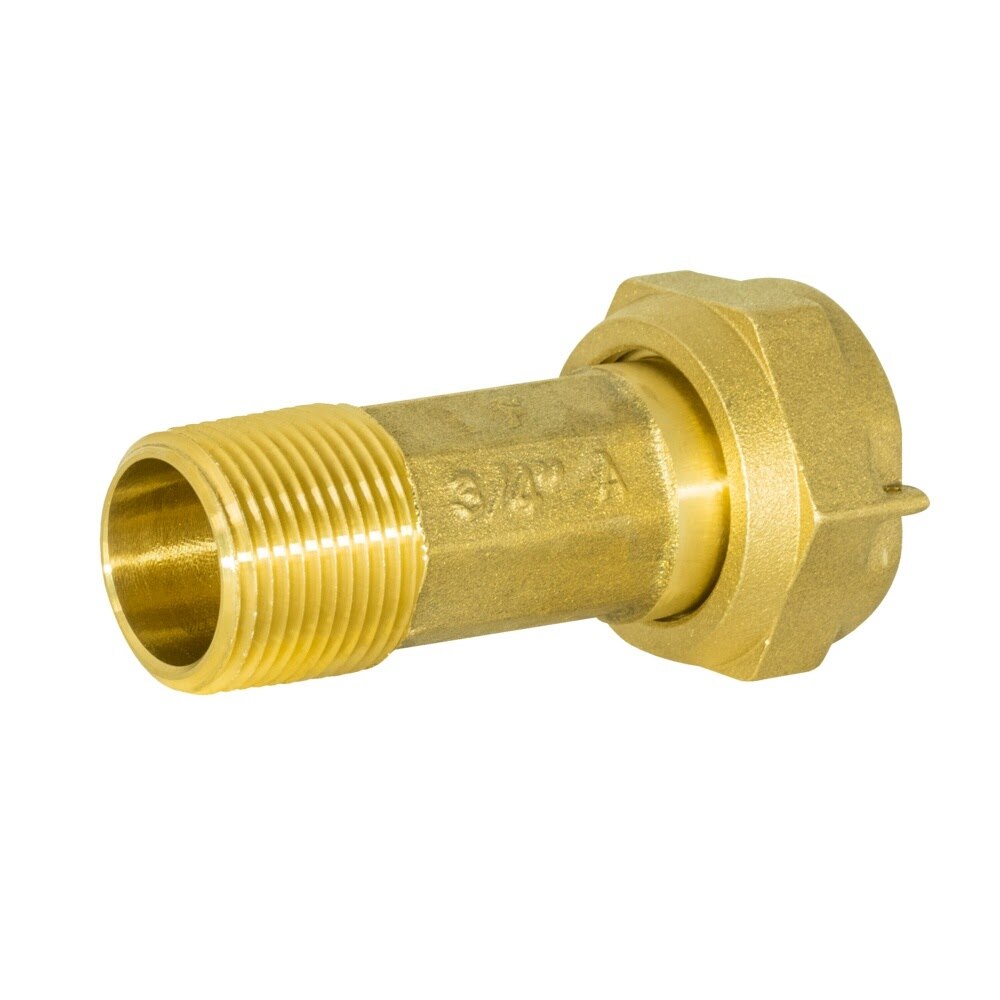 Eastman 70115 3/4 in. x 1 in. Brass Water Meter Coupling with Gasket - 2