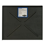 Eastman 70486 24.5 in. x 20.5 in. Black Plastic Dishwasher Pan with 3 Wall Leak Protection