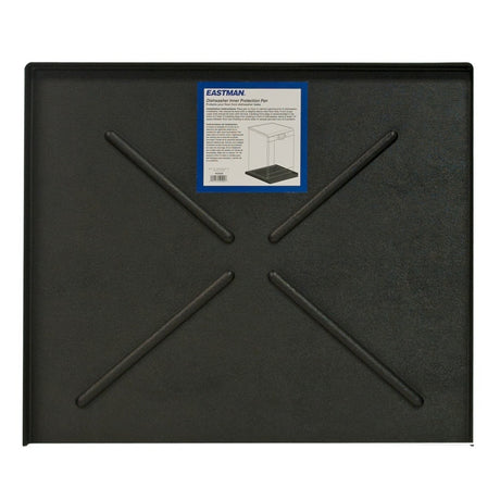 Eastman 70486 24.5 in. x 20.5 in. Black Plastic Dishwasher Pan with 3 Wall Leak Protection