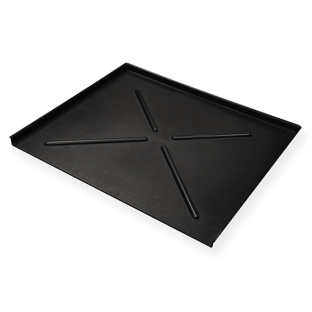 Eastman 70486 24.5 in. x 20.5 in. Black Plastic Dishwasher Pan with 3 Wall Leak Protection - 2