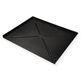 Eastman 70486 24.5 in. x 20.5 in. Black Plastic Dishwasher Pan with 3 Wall Leak Protection - 2