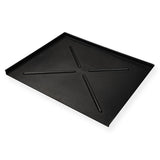 Eastman 70486 24.5 in. x 20.5 in. Black Plastic Dishwasher Pan with 3 Wall Leak Protection - 2