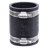Eastman 86003 2 in x 2 in Flexible PVC Mechanical Coupling with Stainless Steel Clamps - 3