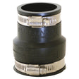 Eastman 86006 4 in x 3 in Flexible Rubber Pipe Coupling with Stainless Steel Clamps