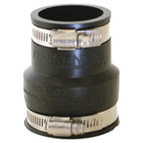 Eastman 86006 4 in x 3 in Flexible Rubber Pipe Coupling with Stainless Steel Clamps