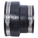 Eastman 86006 4 in x 3 in Flexible Rubber Pipe Coupling with Stainless Steel Clamps - 2