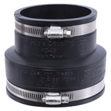 Eastman 86006 4 in x 3 in Flexible Rubber Pipe Coupling with Stainless Steel Clamps - 3