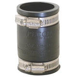 Eastman 86007 4 in x 4 in Flexible Rubber Pipe Coupling with Stainless Steel Clamps