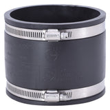 Eastman 86007 4 in x 4 in Flexible Rubber Pipe Coupling with Stainless Steel Clamps - 3