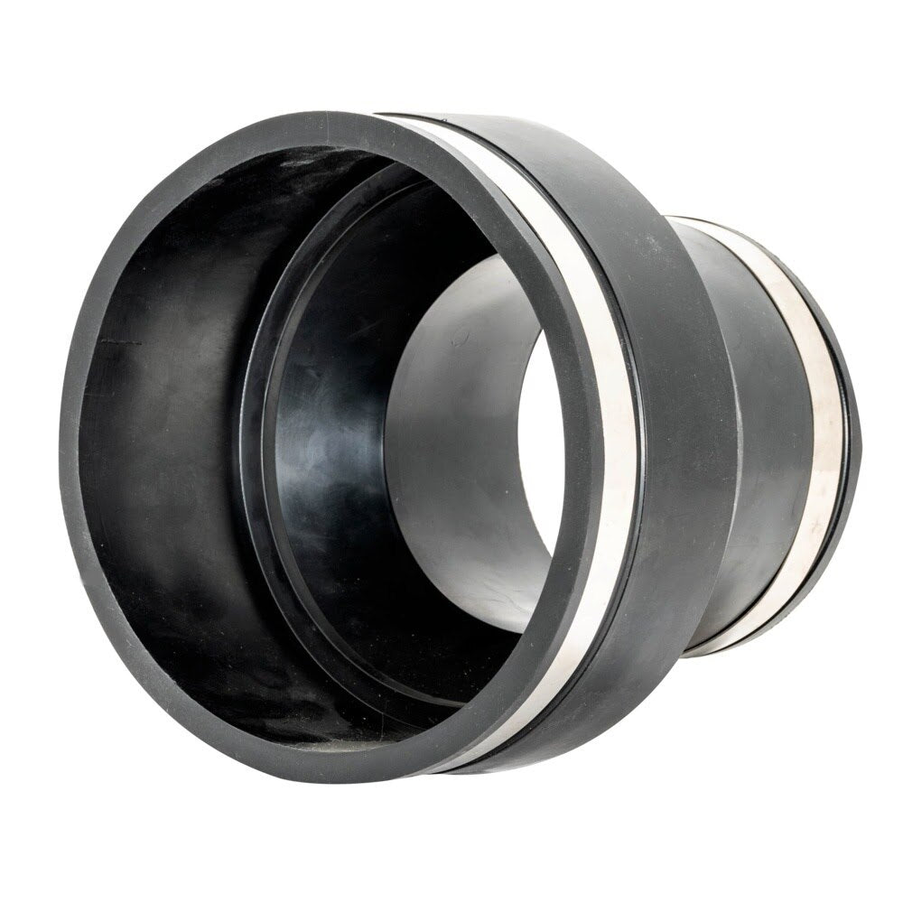 Eastman 86008 6 in x 4 in Flexible Rubber Pipe Coupling with Stainless Steel Clamps - 3