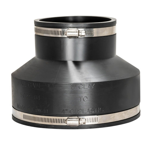 Eastman 86011 6 in. x 4 in. Flexible Coupling for Clay to Cast Iron or Plastic