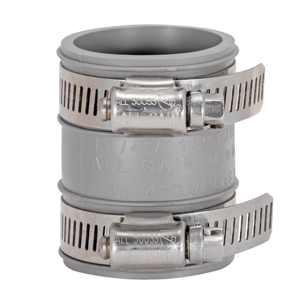 Eastman 86014 1-1/4 in and 1-1/2 in Tubular Drain Connector with Clamp Bands
