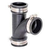 Eastman 86063 1-1/2 in. Flexible Tee No-Hub Coupling with Clamp Bands