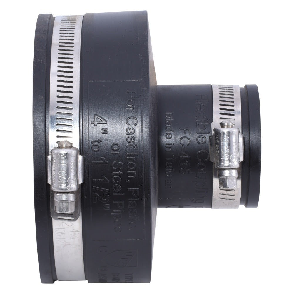 Eastman 86087 4 in. x 1-1/2 in. Flexible Coupling for Cast Iron Plastic or Steel Pipes - 2