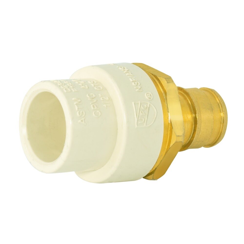 Eastman 86117 1/2 in Slip x 1/2 in F1960 PEX CPVC Brass Transition Adapter - 2