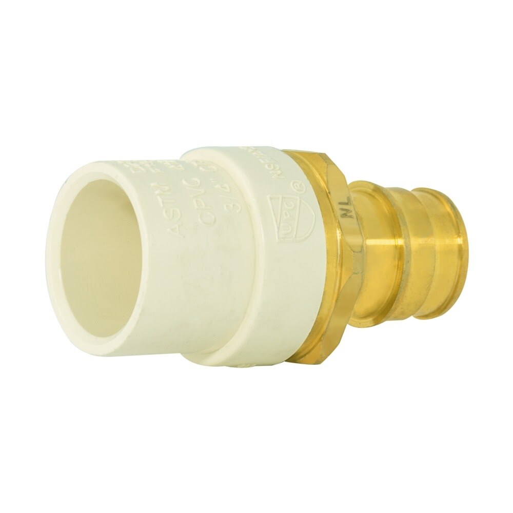 Eastman 86118 3/4 in. Slip x 3/4 in. F1960 PEX CPVC x Brass Transition Adapter - 2