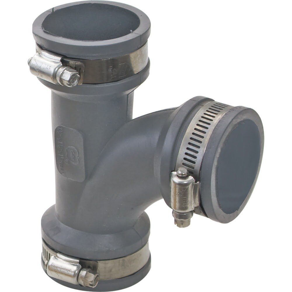 Eastman 86153 3 in. Flexible Tee for No Hub Plumbing Connections