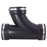 Eastman 86154 4 in Flexible Tee with Stainless Steel Clamps for No Hub Pipe Connections - 2