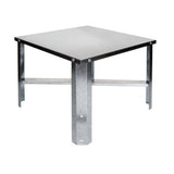Eastman 86278 21 in x 21 in Galvanized Steel Water Heater Stand for Up to 50 Gallon Tanks - 3