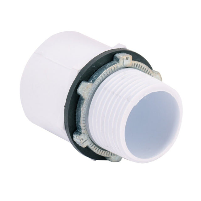 Eastman 88350 PVC Water Heater Pan Drain Fitting 1 in Hub x 1 in MIP