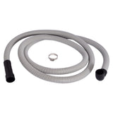 Eastman 91218 8 ft Universal Corrugated Dishwasher Discharge Hose with 90 Degree Elbow and Clamp