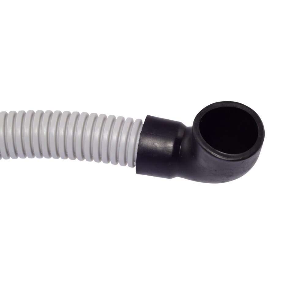 Eastman 91218 8 ft Universal Corrugated Dishwasher Discharge Hose with 90 Degree Elbow and Clamp - 3