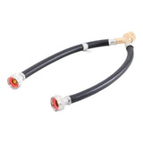 Eastman 98507 1 ft Black PVC Washing Machine Y Mixer Hose with Brass Fittings