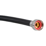 Eastman 98507 1 ft Black PVC Washing Machine Y Mixer Hose with Brass Fittings - 3