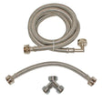 Eastman 98538 6 ft. Braided Stainless Steel Steam Dryer Water Supply Installation Kit with Elbow