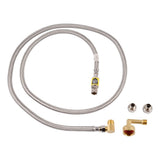 Eastman 98556 6 Ft Flood Defender Stainless Steel Dishwasher Connector Kit