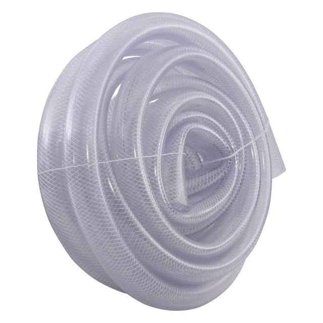 Eastman 98580 1.5 in. ID x 2 in. OD Clear Reinforced Braided PVC Vinyl Tubing (25 ft Spool)