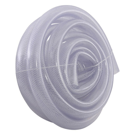 Eastman 98580 1.5 in. ID x 2 in. OD Clear Reinforced Braided PVC Vinyl Tubing (25 ft Spool)