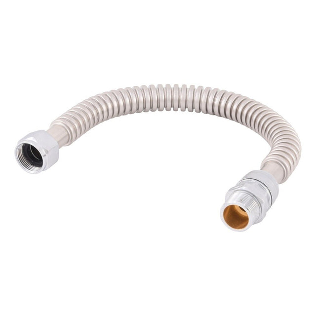 Eastman QFC-7518Z 18 in. Stainless Steel Tankless Water Heater Connector 3/4 in. FIP x 3/4 in. MIP