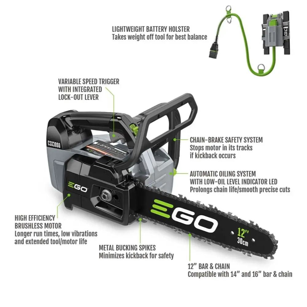 EGO CSX3003 Commercial  top handle saw kit(w/G3 5Ah battery and 550W charger) - 2