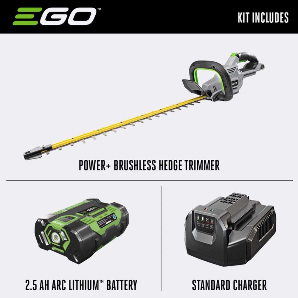 EGO HT2411 24" New Brushless Hedge Trimmer Kit (210W Charger, 2.5Ah Battery) - 3