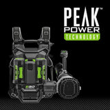 EGO LBPX8006-2 800CFM Peak Power Backpack Blower Kit (2*10Ah battery, CH2800D charger, 1*Nozzle) - 17