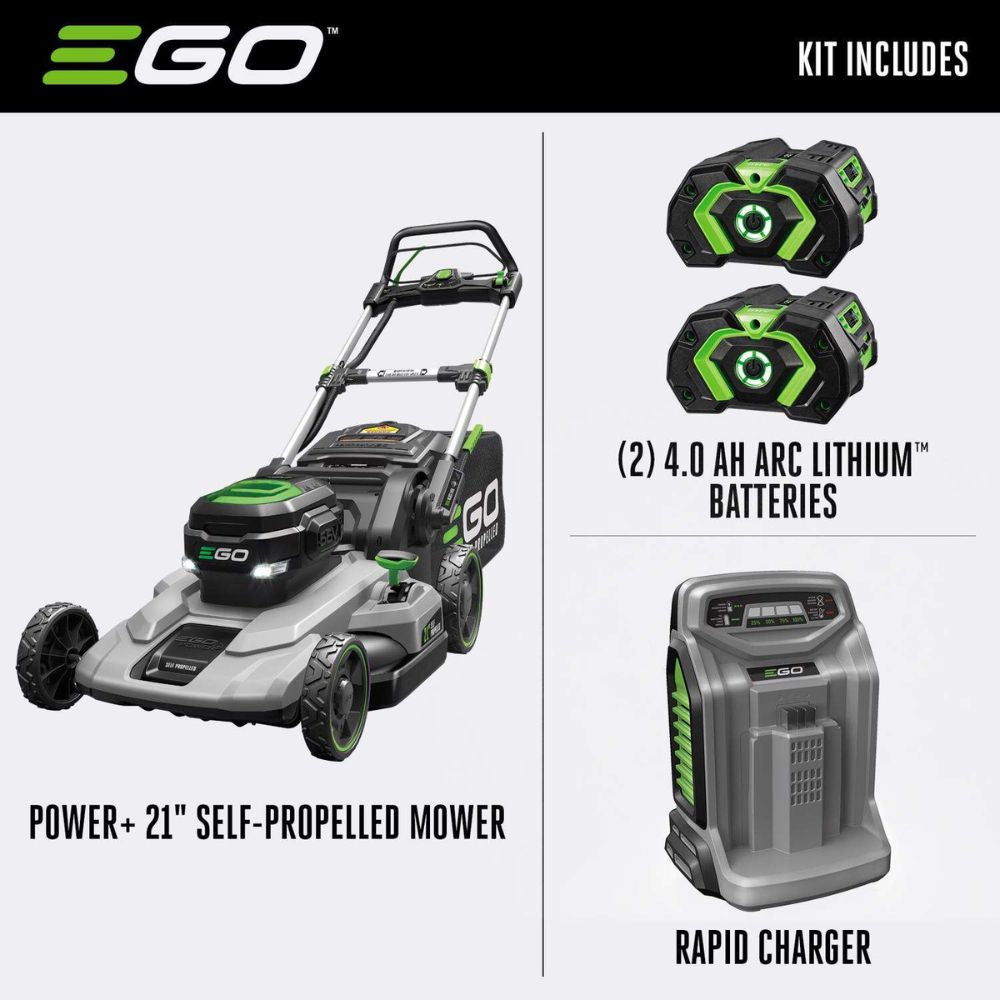 EGO LM2102SP-A 21" Self Propelled Lawnmower Kit (2*2P 4Ah Battery, 550W Charger) - 6