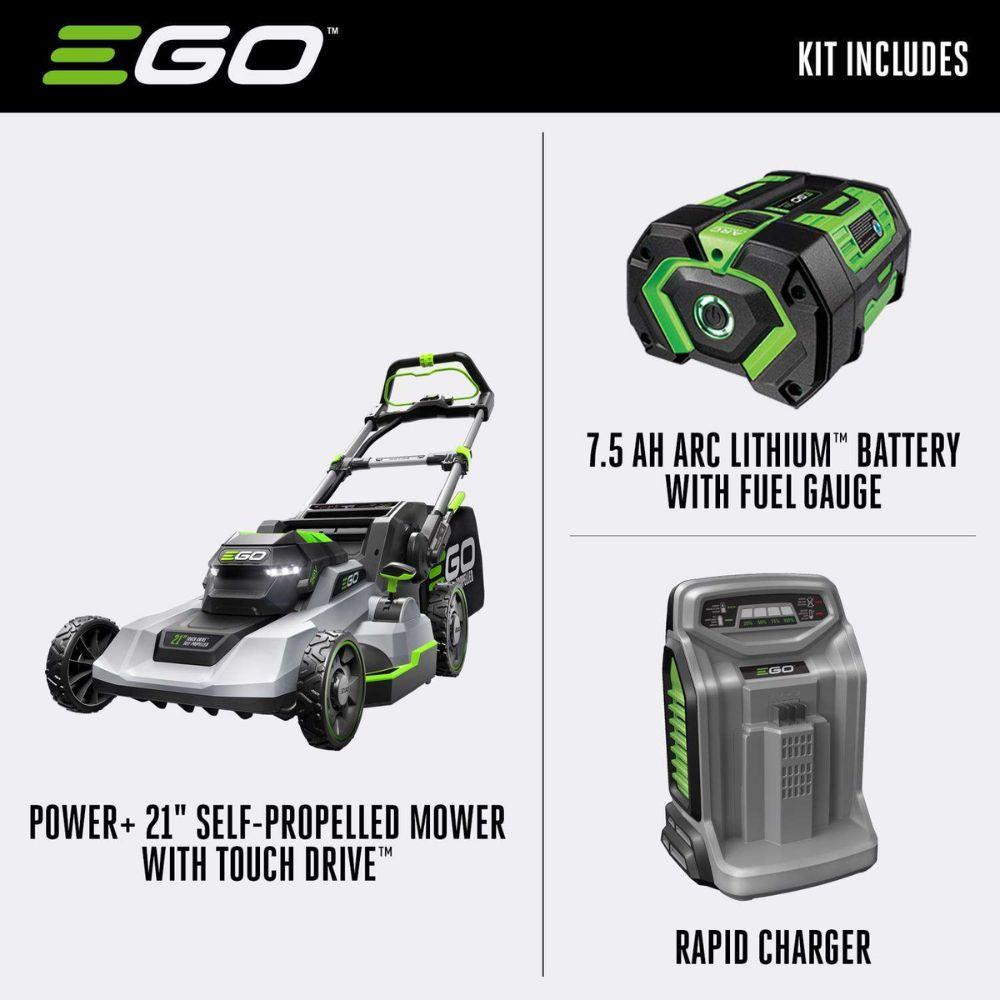 EGO LM2125SP 21" Brushless Self Propelled Mower With Touch Drive Kit (7.5Ah, 550W Charger) - 7