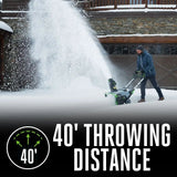 EGO SNT2114 21" Dual Port Snow Blower 2*G3 7.5Ah Kit,w/ CH2800D Charger, with steel auger - 8