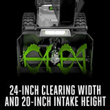 EGO SNT2416 24" New Deluxe 2-stage snow blower Kit (2x 10.0Ah battery+ 560W dual port charger) - 14