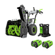 EGO SNT2807 28" 2-stage snow blower Kit (2x 12.0Ah battery+ 560W dual port charger)