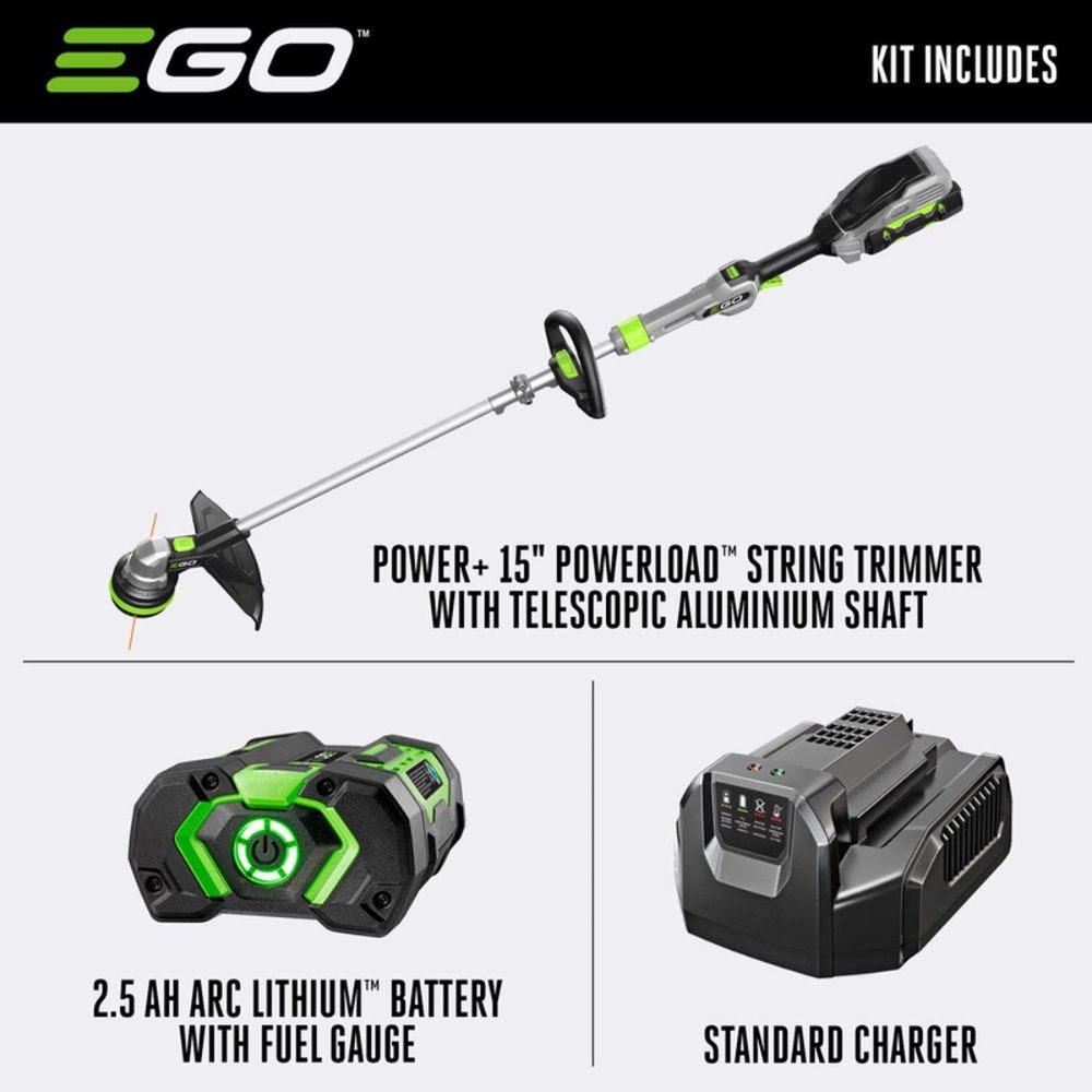 EGO ST1511T 15" Powerload with telescopic Alu foldable shaft String Trimmer Kit (G3 2.5Ah battery, 210W charger) - 4