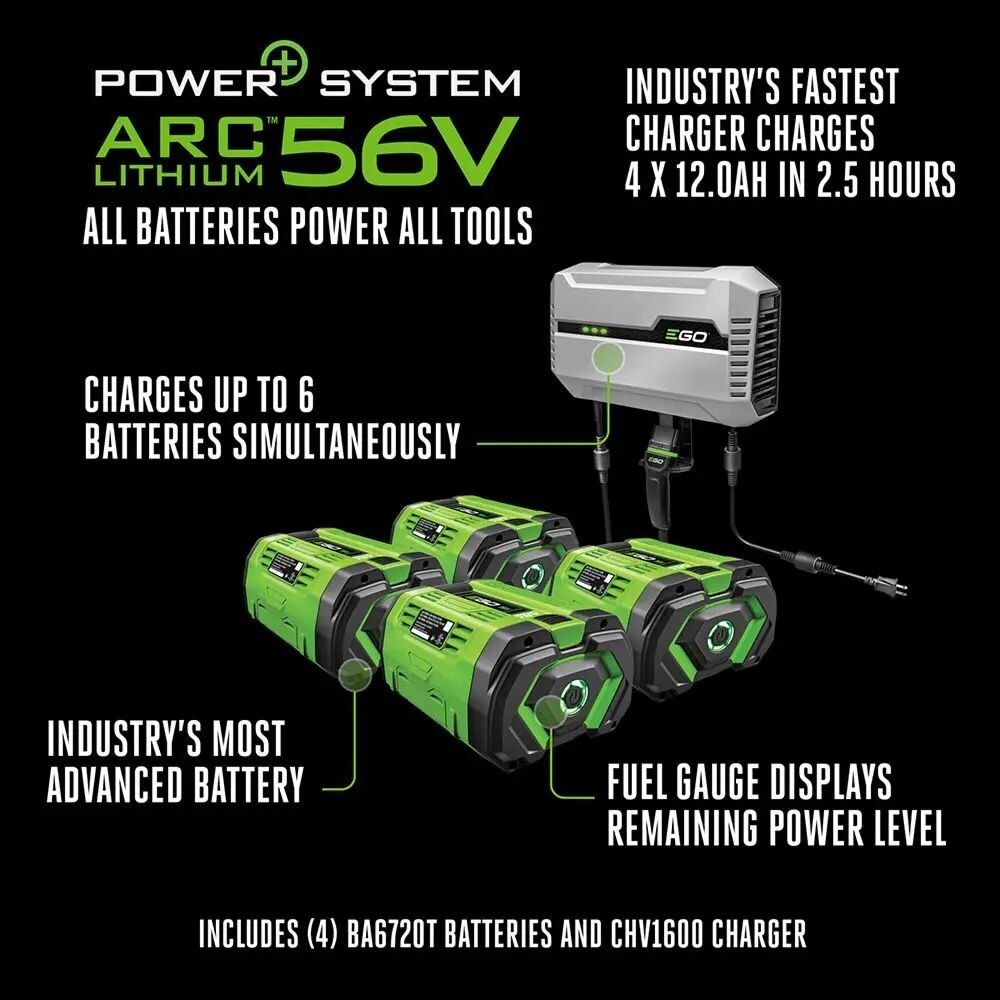 EGO ZT4205S 42"  Zero Turn Riding Mower Kit W/ E-Steer (4*4P 12Ah, 1600W Charger) - 12