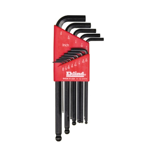 Eklind 13213 13 pc ball hex key set inch sz. .050"-3/8"